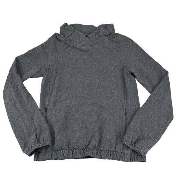 LULULEMON After All Pullover Heathered Black Sz 4 - Picture 2 of 7